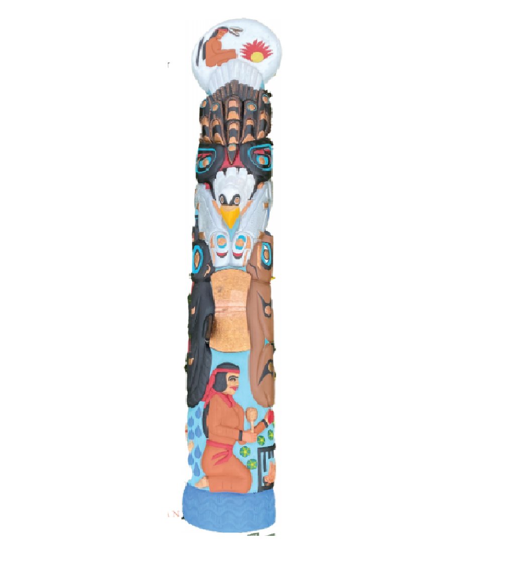 This is the totem pole carved by the House of Tears Carvers of the Lummi Nation.  The Red Road to DC Totem Pole Journey to Protect Sacred Sites • July 13 - August 4, 2021.